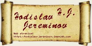Hodislav Jereminov vizit kartica